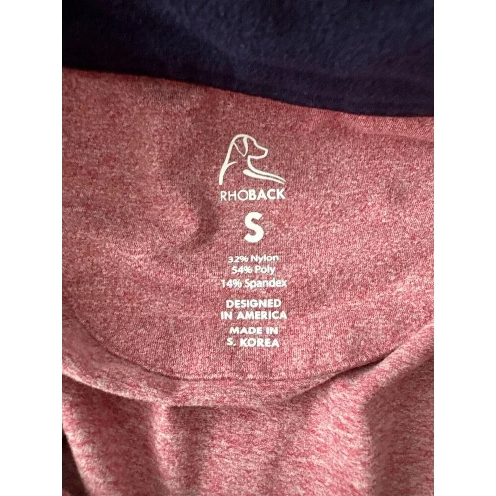 Rhoback Women's The Heather Performance Q-Zip Long Sleeve Shirt Dusty Red Size S - Picture 4 of 5